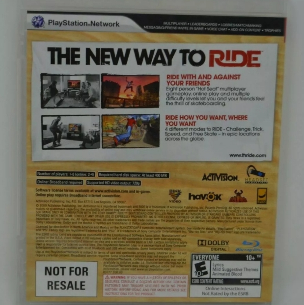 Tony Hawk Ride for PS3 - Picture 3 of 4